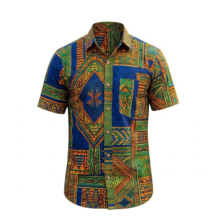 Chemise homme en pagne